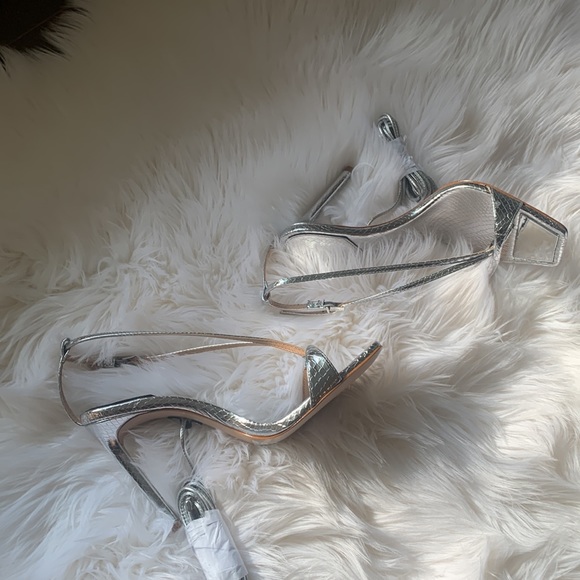 COPY - Schutz Vikki lace up sandals- silver NWT - Picture 3 of 14